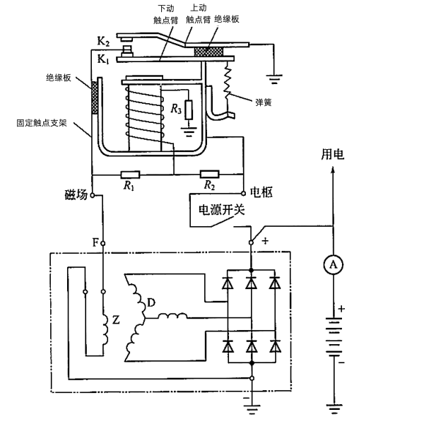 硅整流發(fā)電機(jī)與調(diào)節(jié)器線路.png