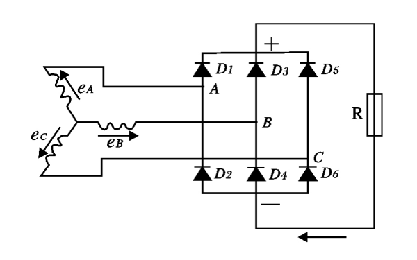 發(fā)電機(jī)三相橋式整流電路圖.png