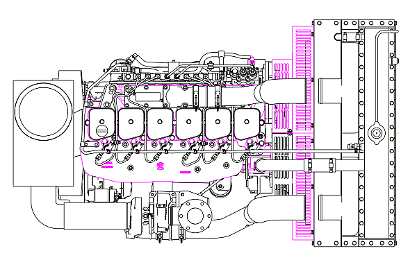 QSB5.9-G30東風(fēng)康明斯發(fā)動(dòng)機(jī)外形尺寸平面圖.png