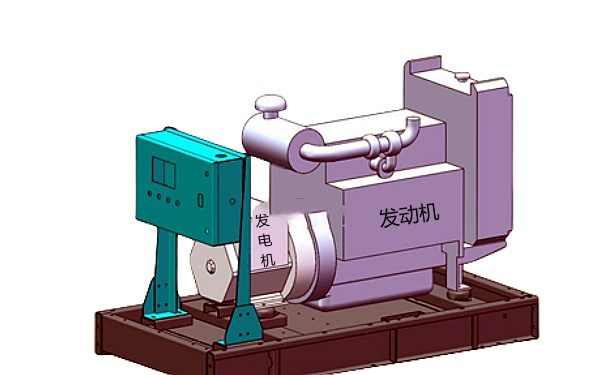 康明斯發(fā)電機(jī)組模型（閉式循環(huán)散熱器）png