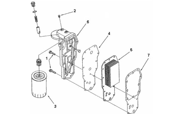 機(jī)油冷卻器-6BT5.9G2康明斯柴油發(fā)電機(jī)組零件圖.png