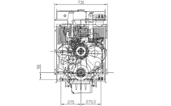 4BTA3.9-G13東風(fēng)康明斯發(fā)動(dòng)機(jī)外形尺寸后視圖.png