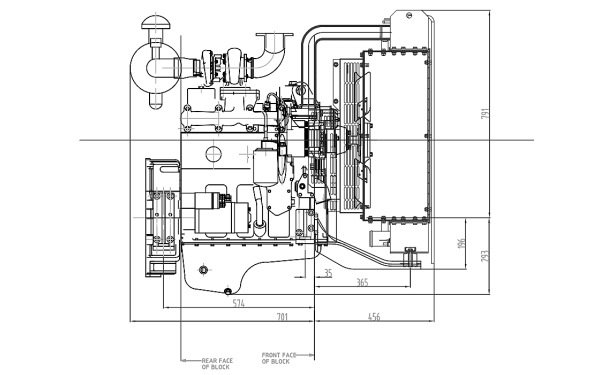 4BTA3.9-G2東風(fēng)康明斯發(fā)動機外形尺寸側(cè)視圖.png