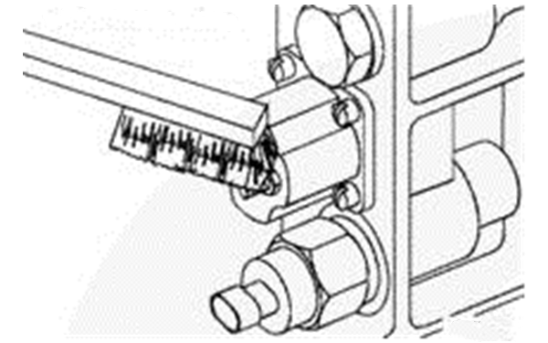 用鋼絲刷清理線圈接線端子上的腐蝕-柴油發(fā)電機(jī)組.png