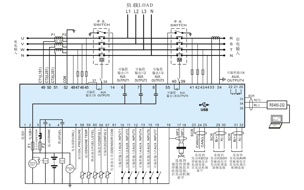 三相四線典型應(yīng)用圖-柴油發(fā)電機(jī)組.png