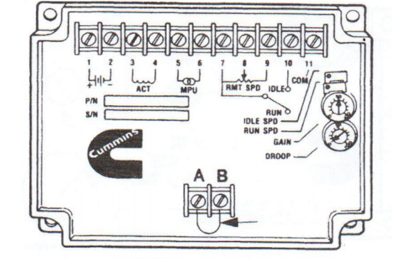 電子調速器AB端子搭接線圖-康明斯柴油發(fā)電機組速度控制.png