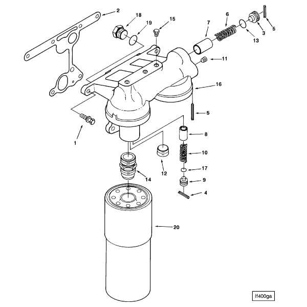 機(jī)油濾清器（KTA19康明斯發(fā)動(dòng)機(jī)零件圖）.png