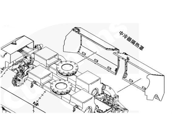 中冷器隔熱罩-QSK60康明斯柴油發(fā)電機(jī).png