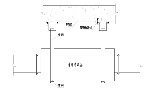 消聲器安裝圖-柴油發(fā)電機(jī)組.png