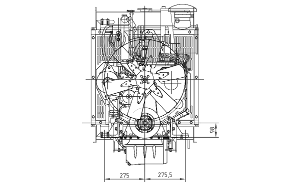 4BTA3.9-G11東風(fēng)康明斯發(fā)動(dòng)機(jī)外形尺寸后視圖.png